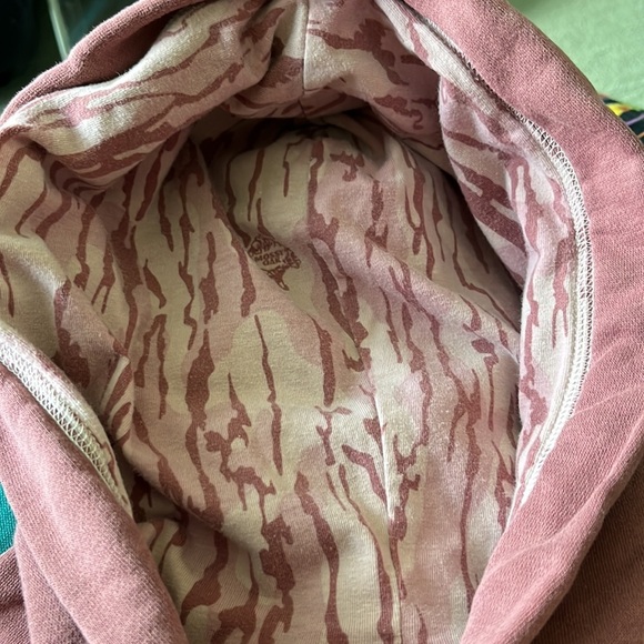 Mossy Oak    French Terry   Full zip Hoodie EUC   Dusty Rose/White    Size S - Picture 14 of 16